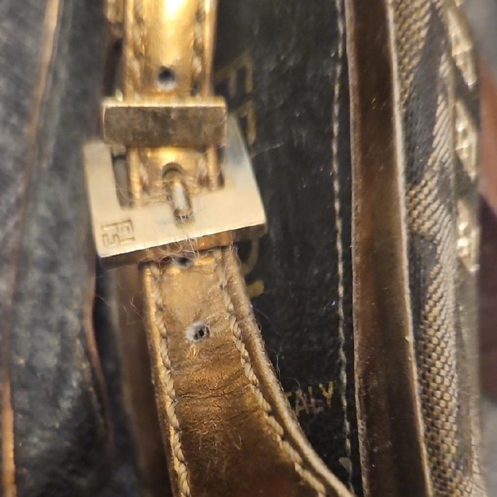 Fendi Brown Monogram Peep-Toe Heels - Picture 8 of 8